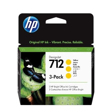 Tinta HP 712A 3 Pack 3ED79A Amarillo Original Tinta HP 712A 3 Pack 3ED79A Amarillo Original