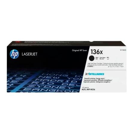 Toner HP  136X Color Negro W1360X  para Impresora LaserJet Toner HP  136X Color Negro W1360X  para Impresora LaserJet