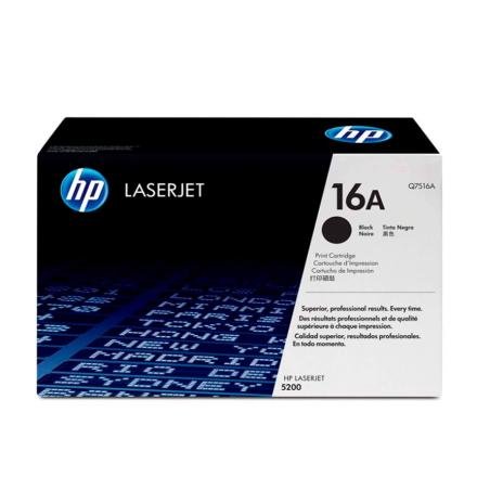 Toner HP 16A Color Negro Q7516A  para Impresora LaserJet Toner HP 16A Color Negro Q7516A  para Impresora LaserJet