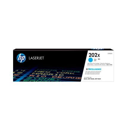 Toner HP 202X Color Cyan CF501Xpara Impresora LaserJet