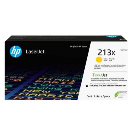 Toner HP 213X Color Amarillo W2132X para Impresora LaserJet Toner HP 213X Color Amarillo W2132X para Impresora LaserJet