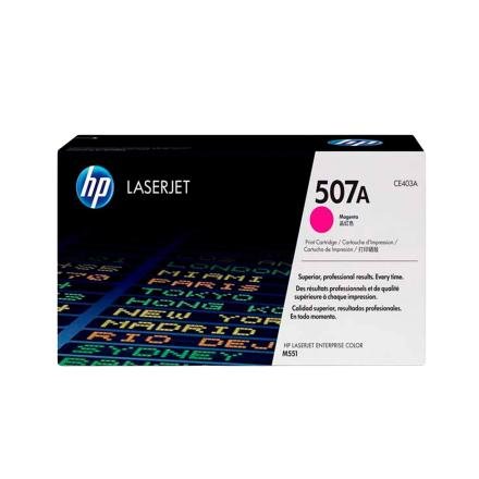 Toner HP 507A Color Magenta CE403A para Impresora LaserJet Toner HP 507A Color Magenta CE403A para Impresora LaserJet