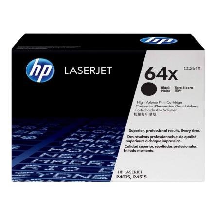 Toner HP  64X Color Negro CC364X  para Impresora LaserJet Toner HP  64X Color Negro CC364X  para Impresora LaserJet
