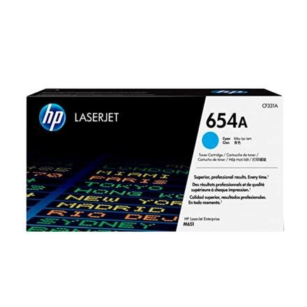 Toner HP  654A Color Cyan CF331A para Impresora LaserJet Toner HP  654A Color Cyan CF331A para Impresora LaserJet