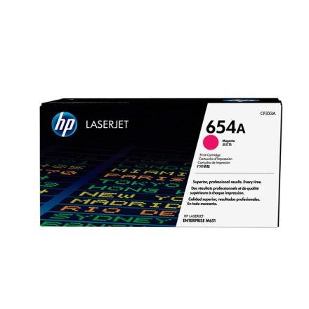 Toner HP  654A Color Magenta CF333A para Impresora LaserJet Toner HP  654A Color Magenta CF333A para Impresora LaserJet