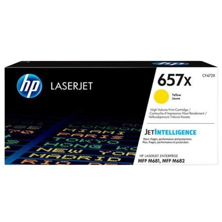 Toner HP 657X Color Amarillo CF472X para Impresora LaserJet Toner HP 657X Color Amarillo CF472X para Impresora LaserJet