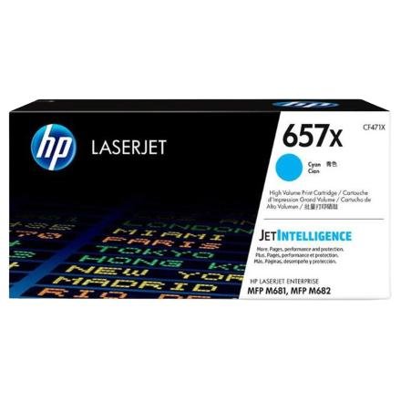 Toner HP 657X Color Cyan CF471X para Impresora LaserJet Toner HP 657X Color Cyan CF471X para Impresora LaserJet