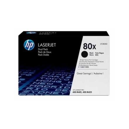 Toner HP 80X Color Negro CF280X para Impresora LaserJet