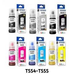 Tinta Epson T555 Y T554 kit de 6 Colores Original